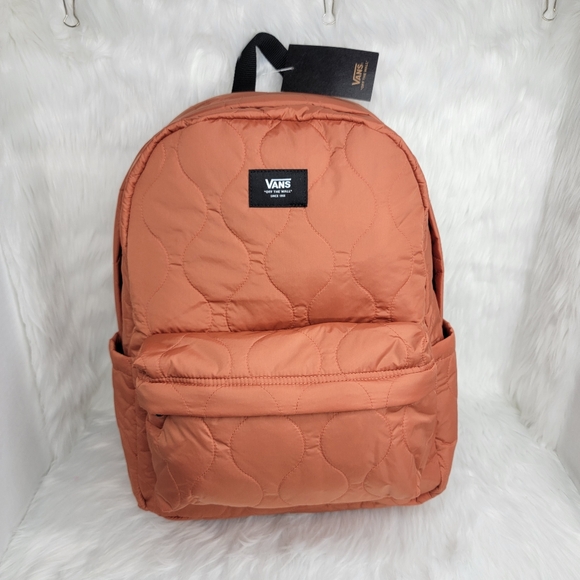 VANS Old Skool Quilted Orange Backpack. - Picture 5 of 14